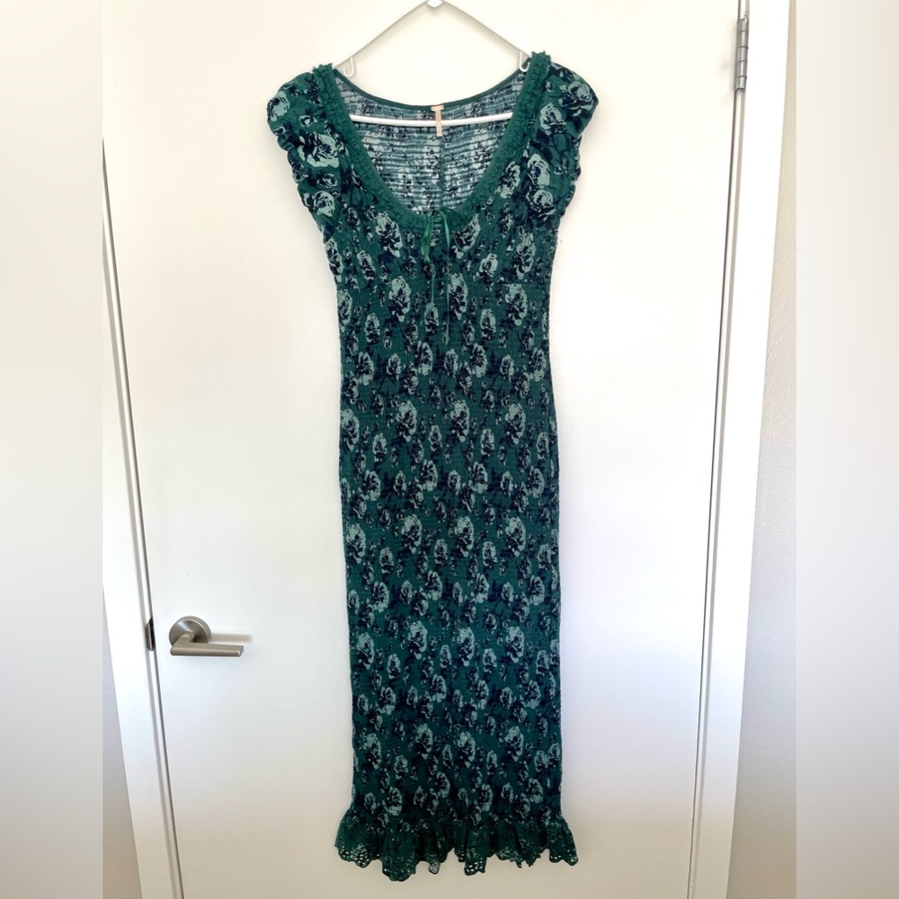 Free People Smocked Midi Dress